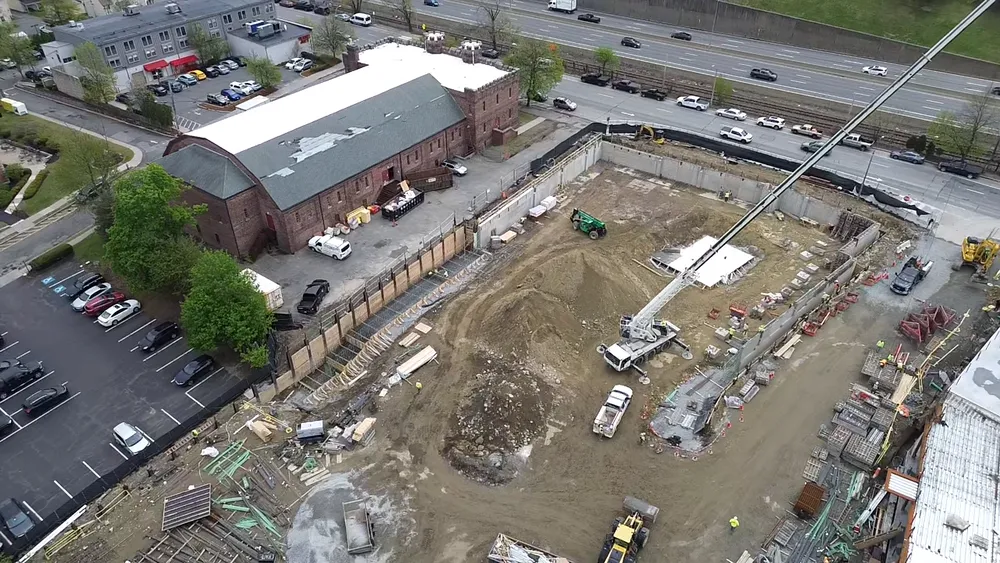 Early stage construction from above